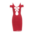 Slip Dress Shoulder Dress Red Bandage Dress Sexy Dress